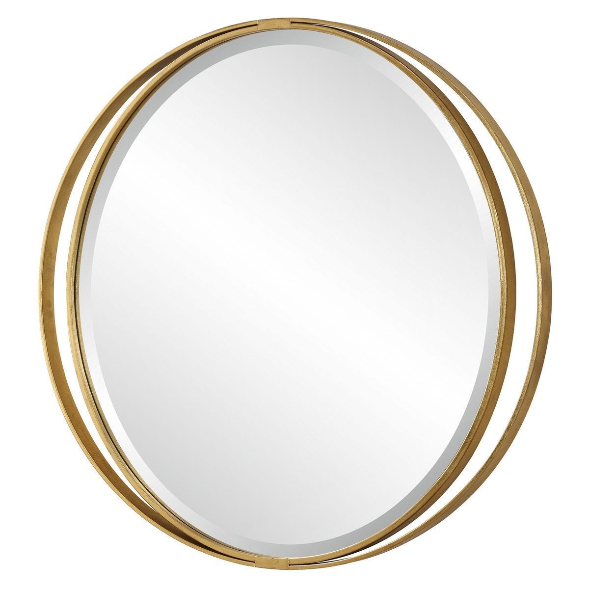 Rhodes Round Mirror - modern mirror with sleek design for contemporary interiors | Image 4 | InSTYLE Home & Rugs