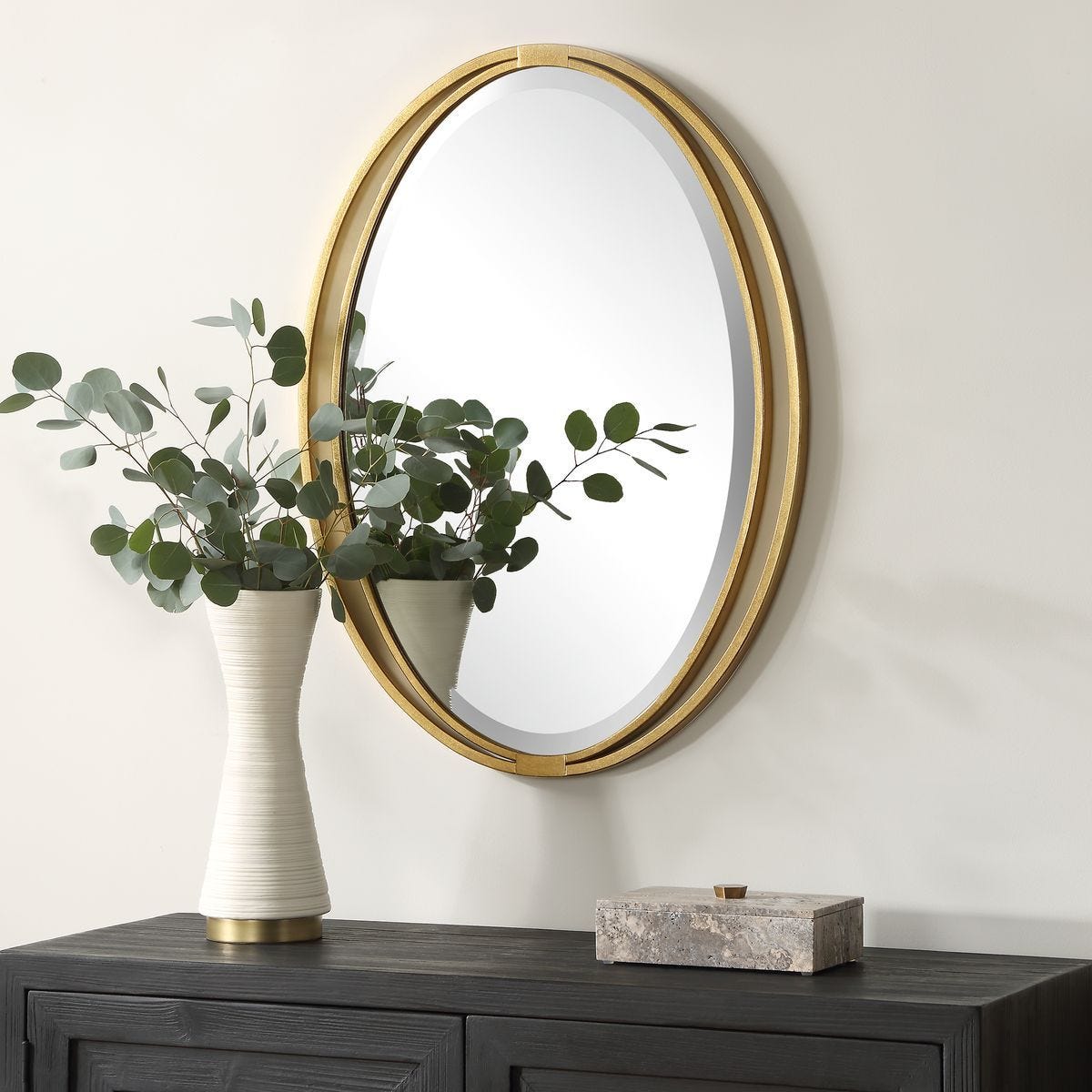 Rhodes Oval Mirror - elegant mirror for adding style and light to any room | Image 4 | InSTYLE Home & Rugs