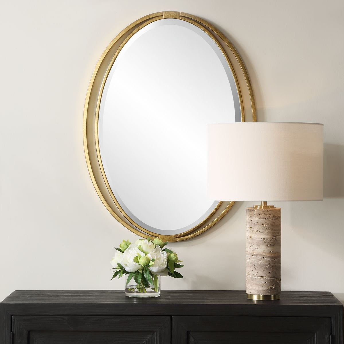 Rhodes Oval Mirror - elegant mirror for adding style and light to any room | Image 3 | InSTYLE Home & Rugs