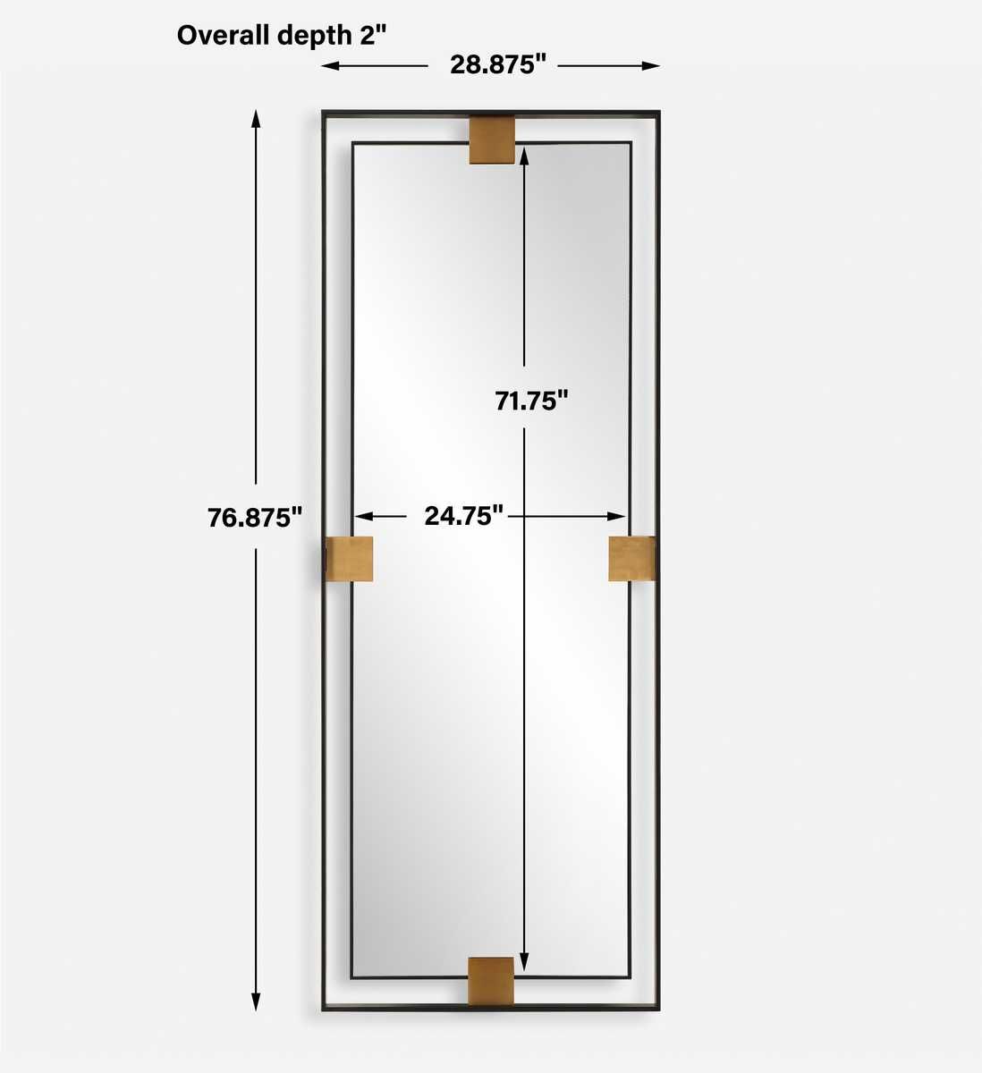 Cornerstone Mirror - full-length mirror for creating the illusion of space and light | Image 6 | InSTYLE Home & Rugs