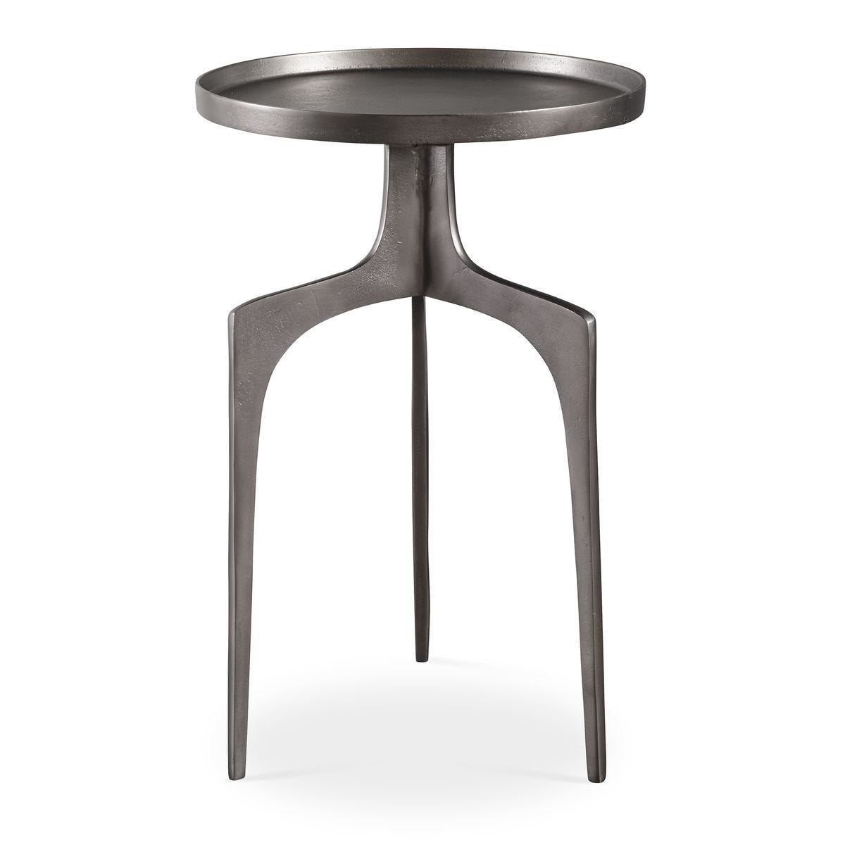 Kenna Accent Table, Nickel - chic accent table for contemporary home interiors | Image 1 | InSTYLE Home & Rugs