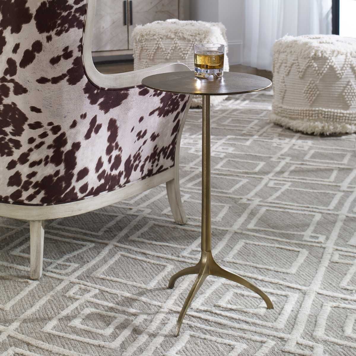 Beacon Accent Table, Gold - small accent table with storage for a clutter-free space | Image 4 | InSTYLE Home & Rugs