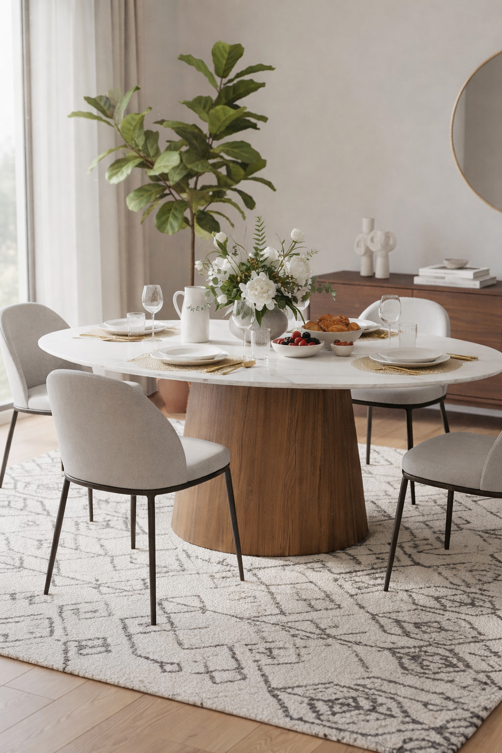 Orbit Oval Dining Table - elegant seating for dining areas | Image 2 | InSTYLE Home & Rugs