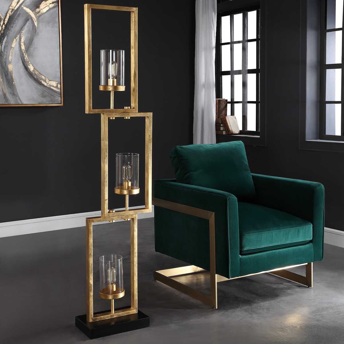 Cielo Floor Lamp, Gold - versatile lighting lamps for any interior style | Image 4 | InSTYLE Home & Rugs