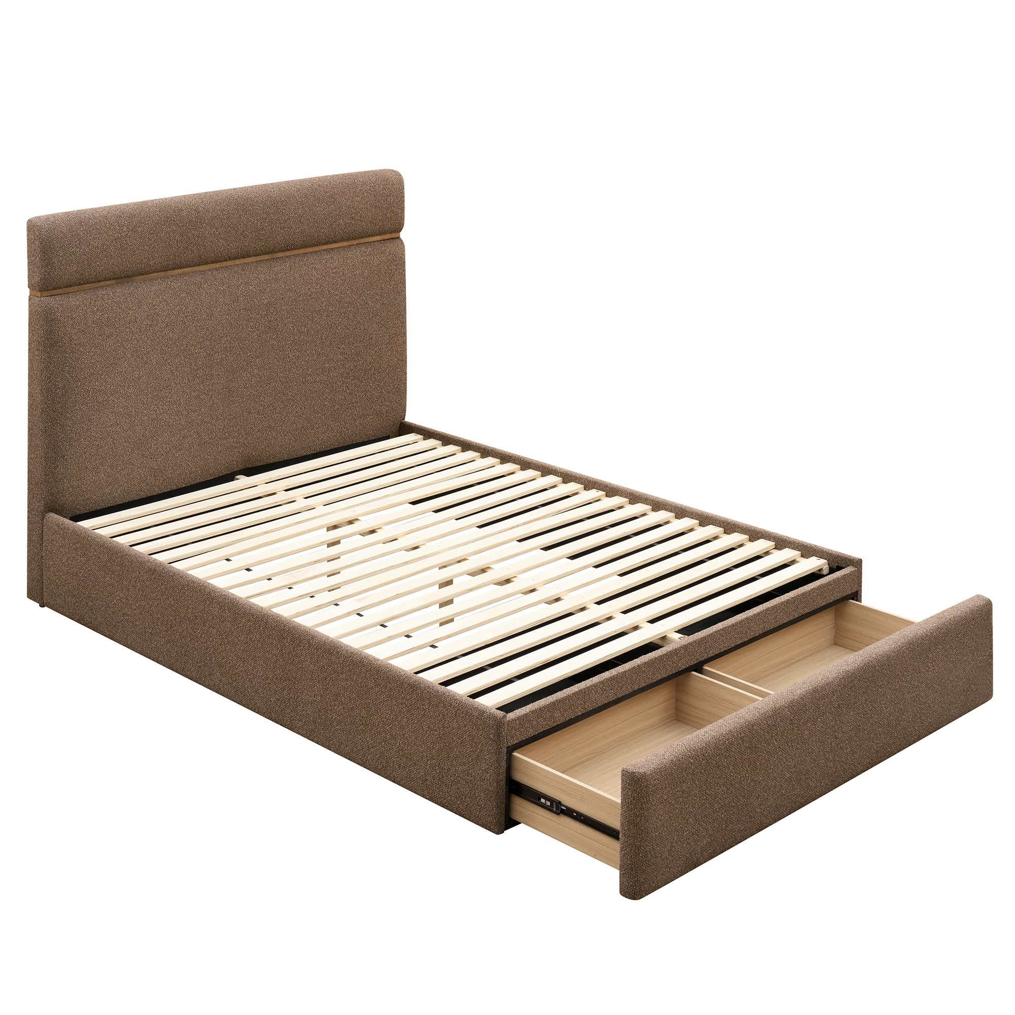 Aniza 60" Queen Platform Bed with Drawer - luxurious bed for modern homes | Image 1 | InSTYLE Home & Rugs