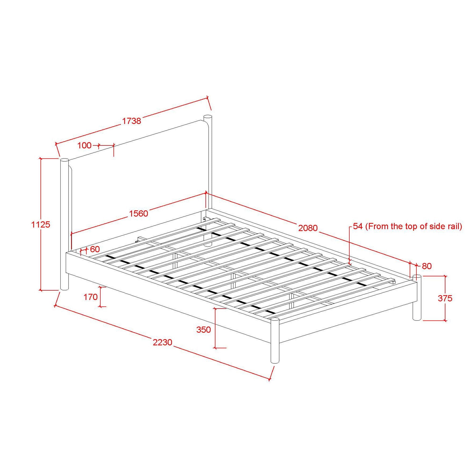 Zoran 60" Queen Platform Bed - comfortable bed for restful sleep | Image 8 | InSTYLE Home & Rugs