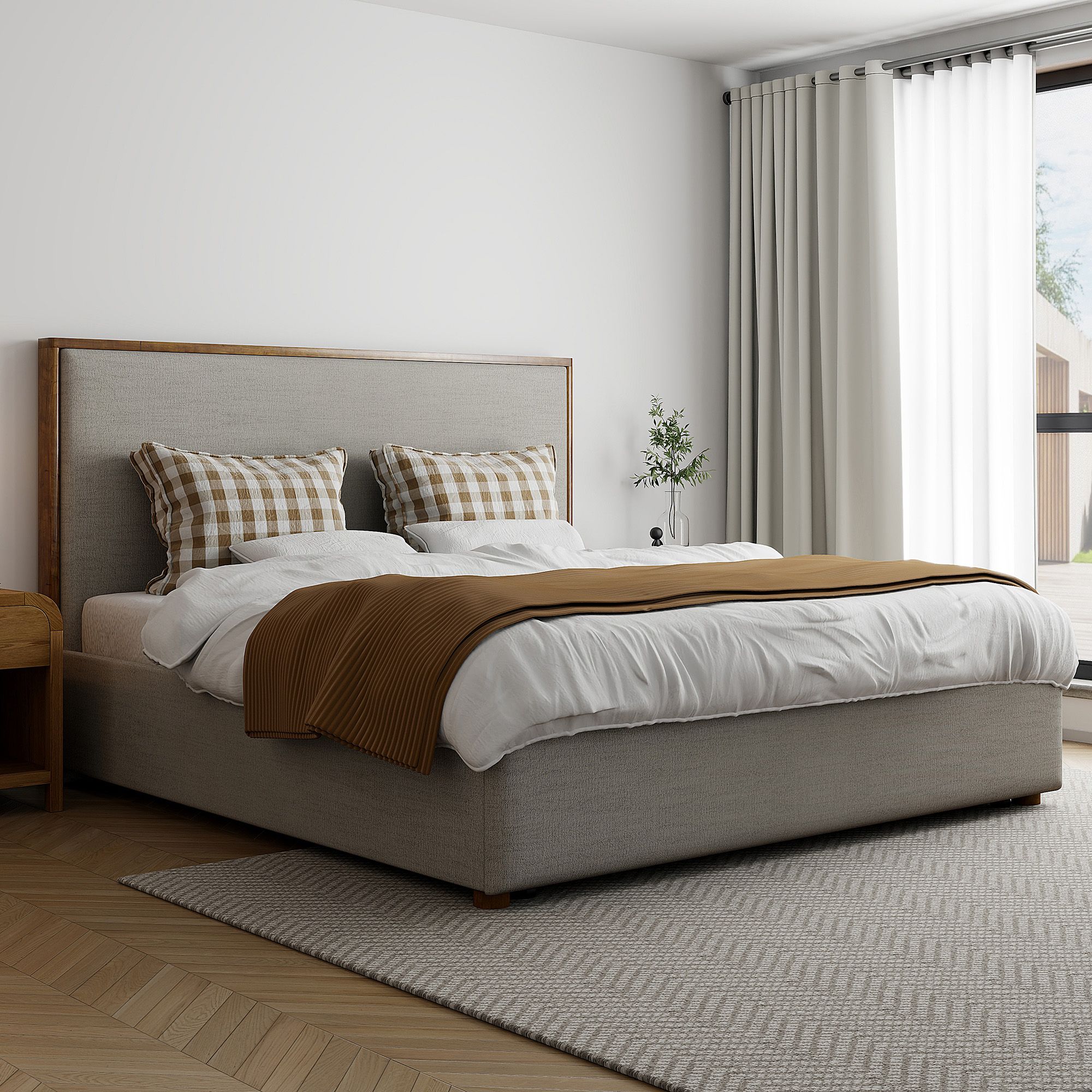 Andover 78" King Platform Bed with Drawer - luxurious bed for modern homes | Image 2 | InSTYLE Home & Rugs