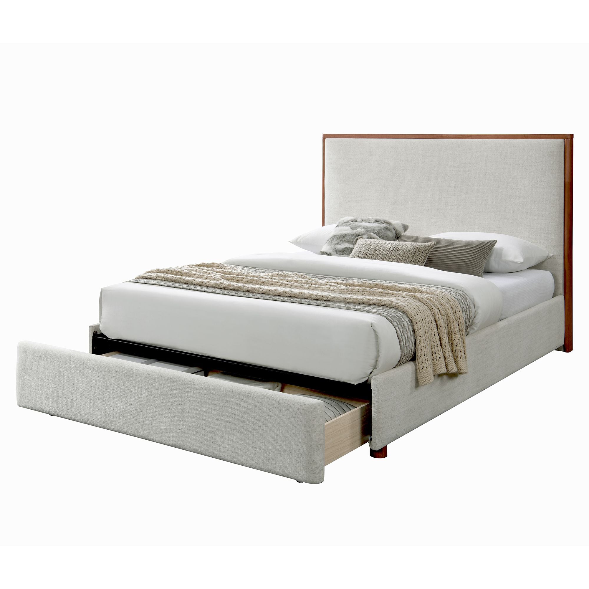 Andover 60" Queen Platform Bed with Drawer - stylish bed for any bedroom | Image 3 | InSTYLE Home & Rugs