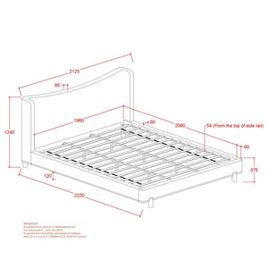 Isadora 78" King Platform Bed - luxurious bed for modern homes | Image 8 | InSTYLE Home & Rugs