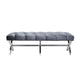 Lauren Charcoal Velvet Fabric Bench