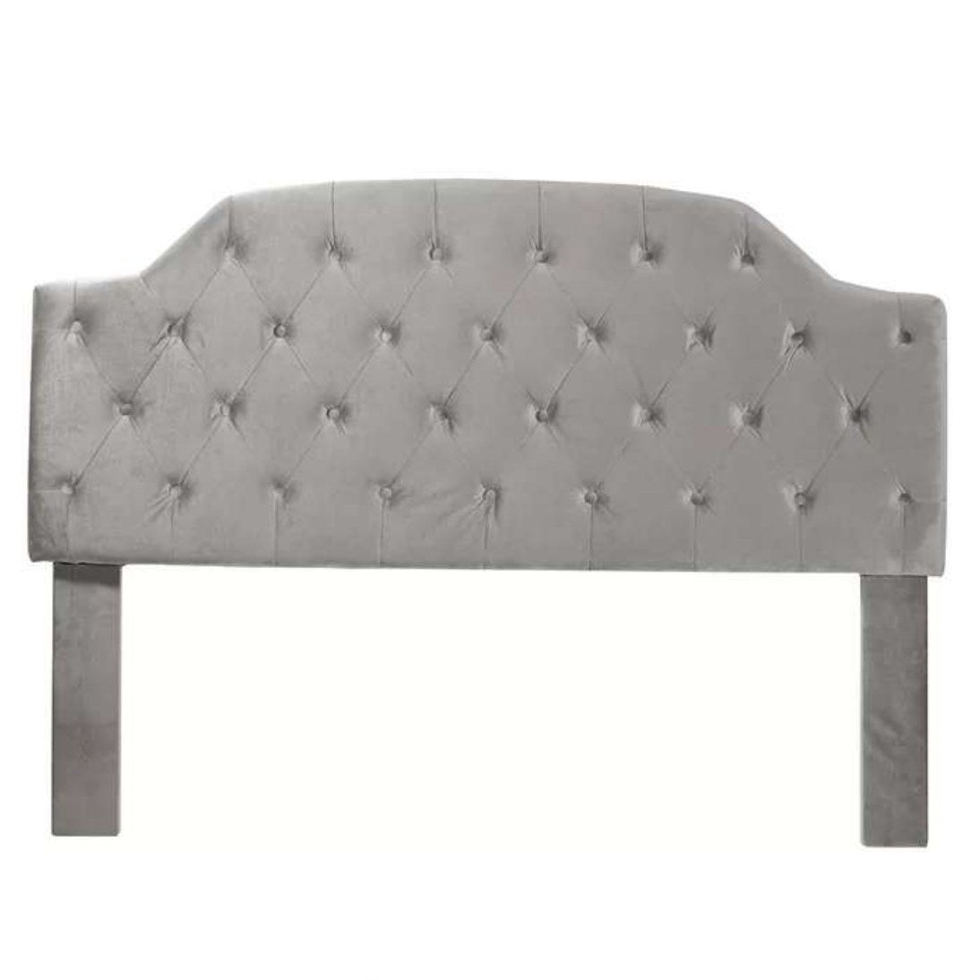 MATISSE Headboard King Grey Velvet - modern grey headboard | Image 1 | InSTYLE Home & Rugs