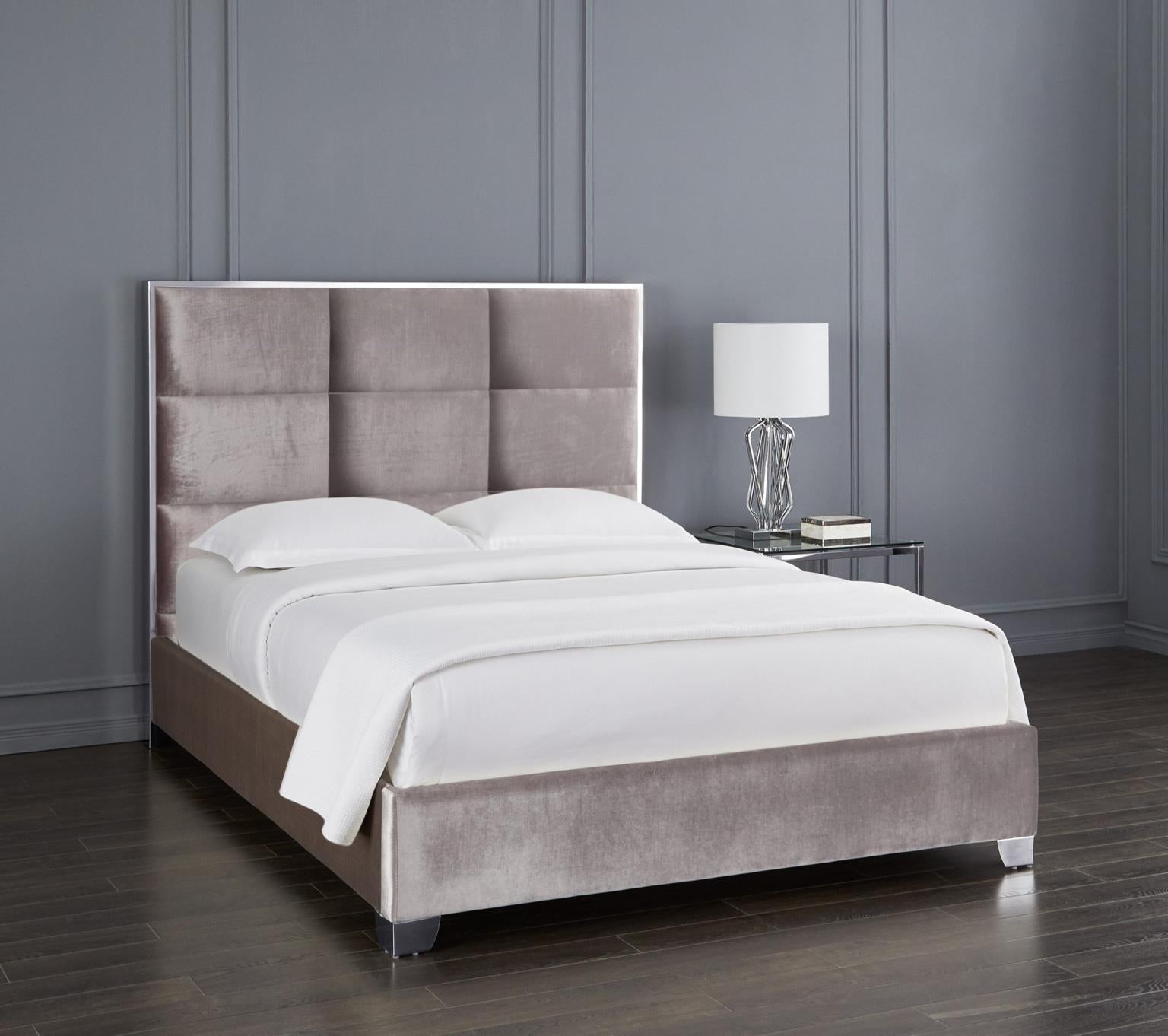 Blair King Bed - modern grey bed | Image 1 | InSTYLE Home & Rugs