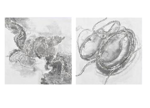 Wall Hanging XC-6747-1/XC-6748-1 80x80cmx2 - modern wall hanging with intricate designs for a unique touch | Image 1 | InSTYLE Home & Rugs