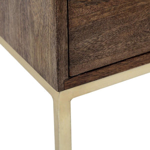LUIGI MEDIA STAND Light Brown/Gold - modern gold & brown media stand | Image 3 | InSTYLE Home & Rugs