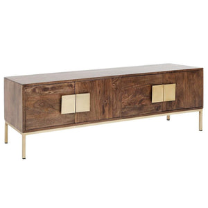 LUIGI MEDIA STAND Light Brown/Gold - modern gold & brown media stand | Image 2 | InSTYLE Home & Rugs