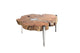 AKIS Coffee Table XC-4255XL Natural Wood w/ Aluminum fill