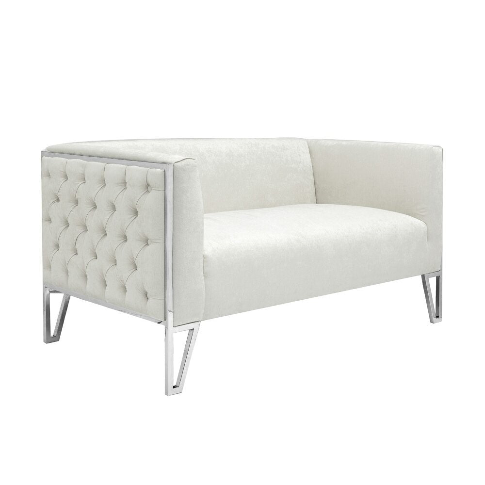 VERMONT Loveseat Ivory - modern ivory loveseat | Image 4 | InSTYLE Home & Rugs
