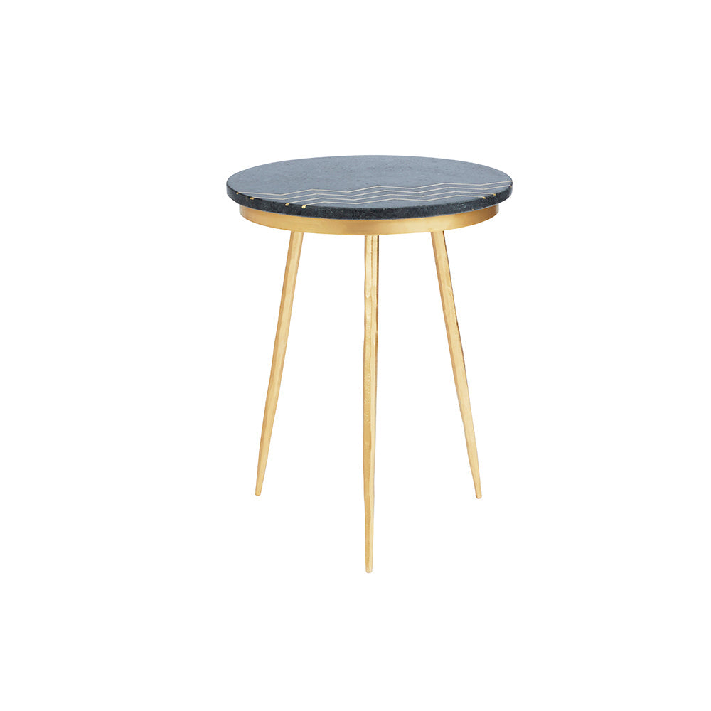 Belvin End table SET OF 2 BLACK MARBLE | InSTYLE Home & Rugs