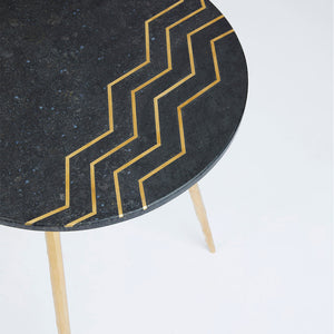 Belvin End table SET OF 2 BLACK MARBLE | InSTYLE Home & Rugs