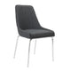 MOIRA CHAIR GY-1977 NAPA GREY FABRIC CHROME LEGS