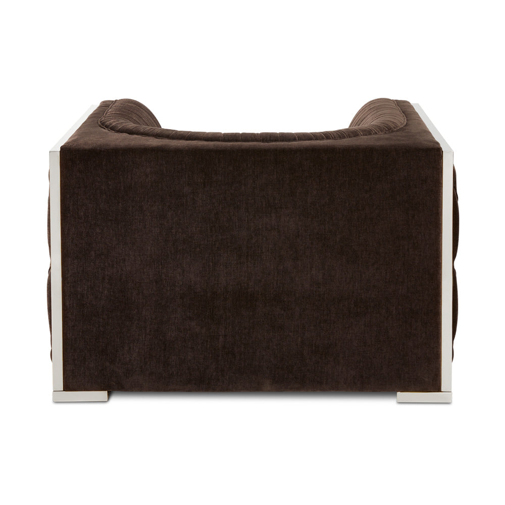 BERGEN chair GY-AC-8527 Contessa-Java color polished steel finish - perfect for creating cozy seating areas in your living space | Image 4 | InSTYLE Home & Rugs