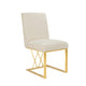 MARTINI Dining Chair GY-DC-8101G Morgan Ivory Brushed GOLD Frame