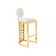 MILAN Bar Stool GY-BAR-8525G Morgan Ivory Polished Gold finish