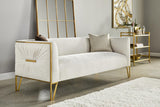 TRURO LOVSEAT Matt gold steel Contessa Vanilla | InSTYLE Home & Rugs