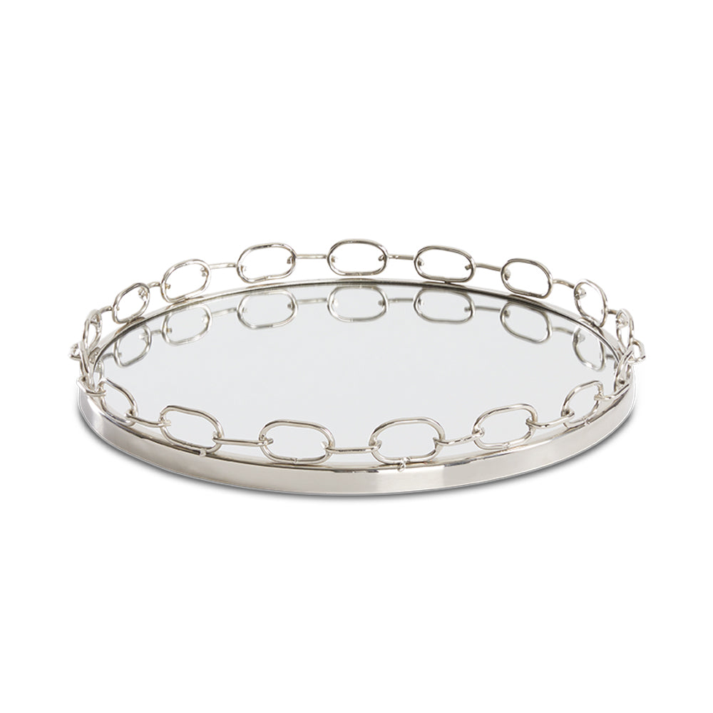 CHAIN LINK TRAY XC-2915-S SILVER SMALL SIZE 39x39x6CM - perfect for serving or as a decorative centerpiece | Image 3 | InSTYLE Home & Rugs