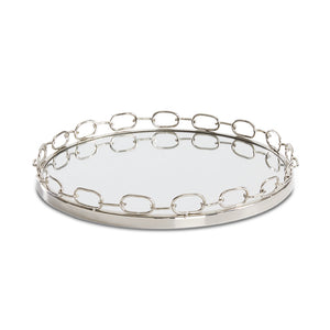 CHAIN LINK TRAY XC-2915-S SILVER SMALL SIZE 39x39x6CM - perfect for serving or as a decorative centerpiece | Image 3 | InSTYLE Home & Rugs