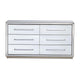 Mirrored 6 drawers chest GY-LG137-6 Antique Gold paint Frame  grey mirror/soft closing rails