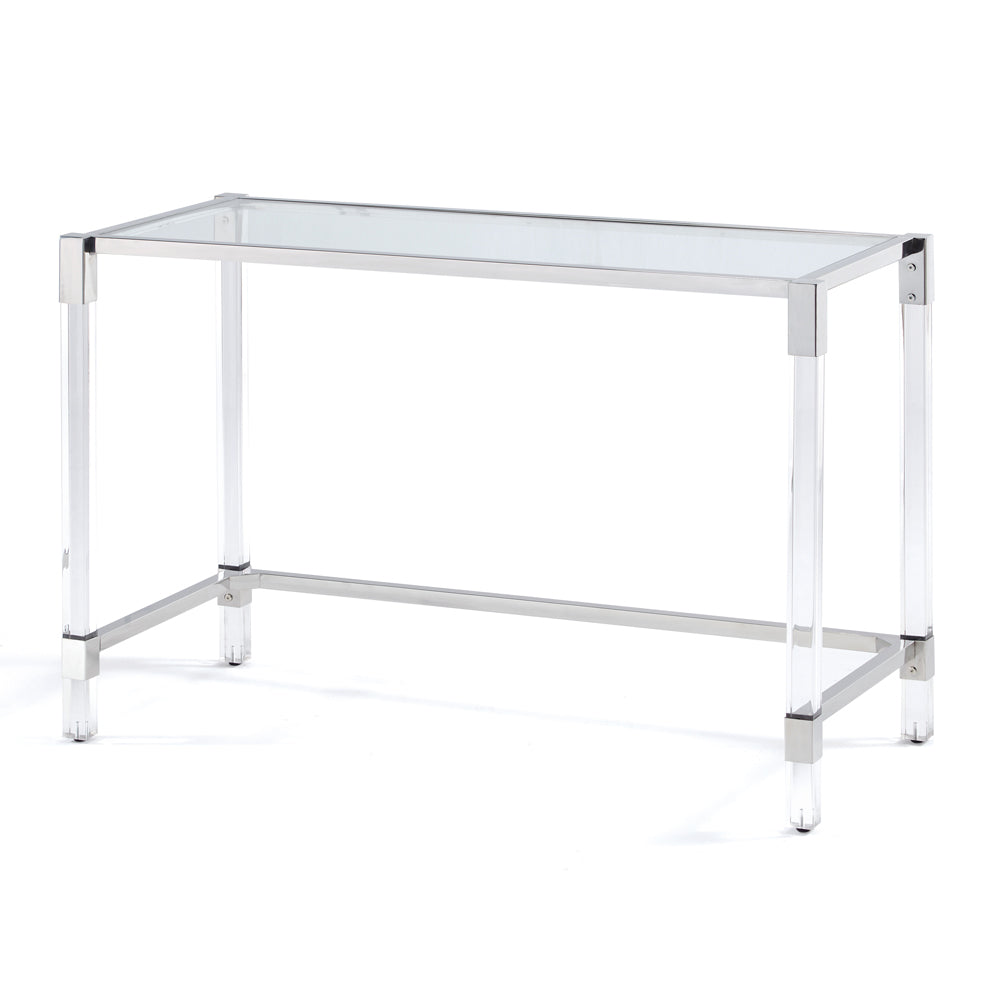 DUDLEY Desk GY-DESK-9S POLISHED STEEL - ergonomic furniture designed for productivity | Image 1 | InSTYLE Home & Rugs