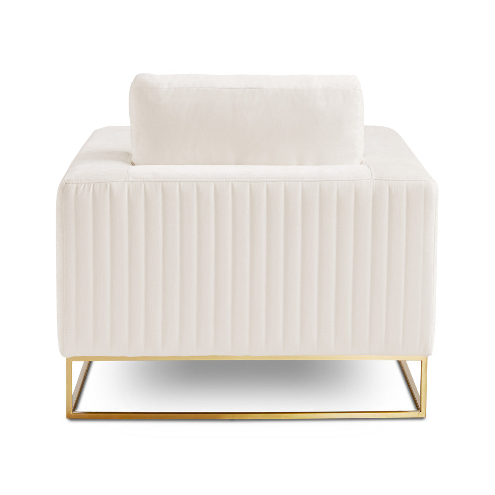 FRANKLIN Accent Chair GY-AC-8145G Contessa Vanilla Gold Legs - stylish accent chair to elevate your living room decor | Image 4 | InSTYLE Home & Rugs