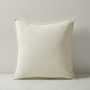 Merimac Velvet Ivory Cushion 18" x 18" - comfortable cushion for adding softness to your sofa | Image 2 | InSTYLE Home & Rugs