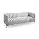 FLORIAN Sofa GY-SF-8798BK  NP Grey Velvet Fabric Black Legs