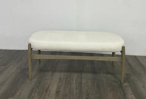 SALINA BENCH White Boucle Fur fabric - modern white bench | Image 4 | InSTYLE Home & Rugs