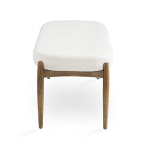 SALINA BENCH White Boucle Fur fabric - modern white bench | Image 6 | InSTYLE Home & Rugs