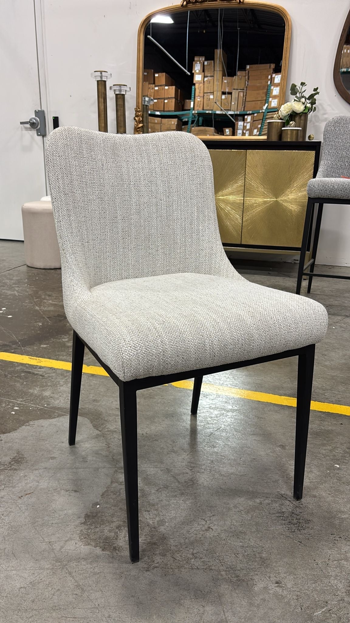 MAVERICK Dining Chair Light grey linen | InSTYLE Home & Rugs