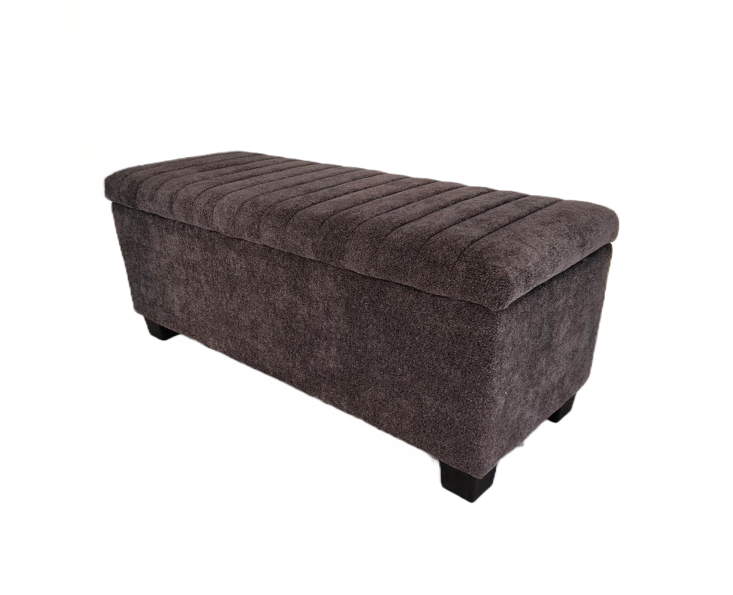 Channel Storage Bench Grey fabric | InSTYLE Home & Rugs