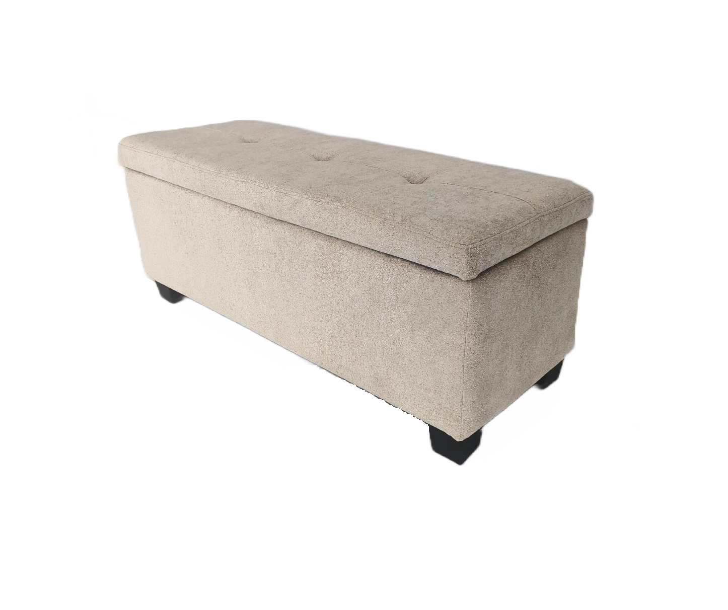 Anna Tufting Storage Bench GY-BEN-1109 Beige fabric - stylish bench for any space | Image 1 | InSTYLE Home & Rugs