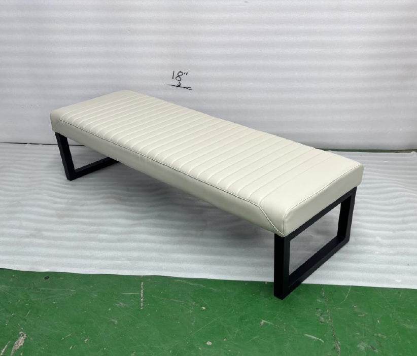 City Channel Bench Aspen Taupe PU | InSTYLE Home & Rugs