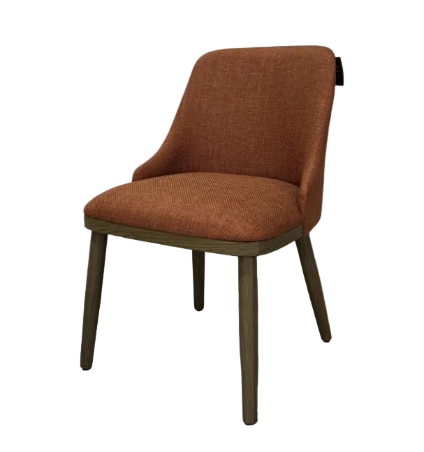 BELMONT Dining Chair GY-DC-3067 Rust fabric - elegant seating for dining areas | Image 1 | InSTYLE Home & Rugs