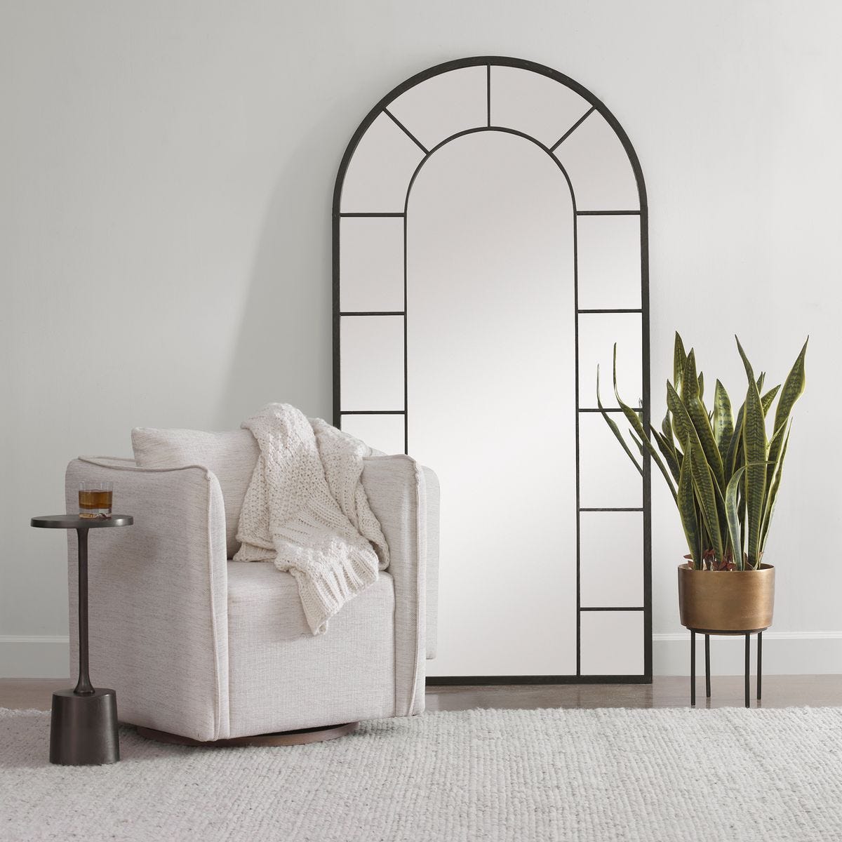 Dillingham Arch Mirror - full-length mirror for creating the illusion of space and light | Image 3 | InSTYLE Home & Rugs