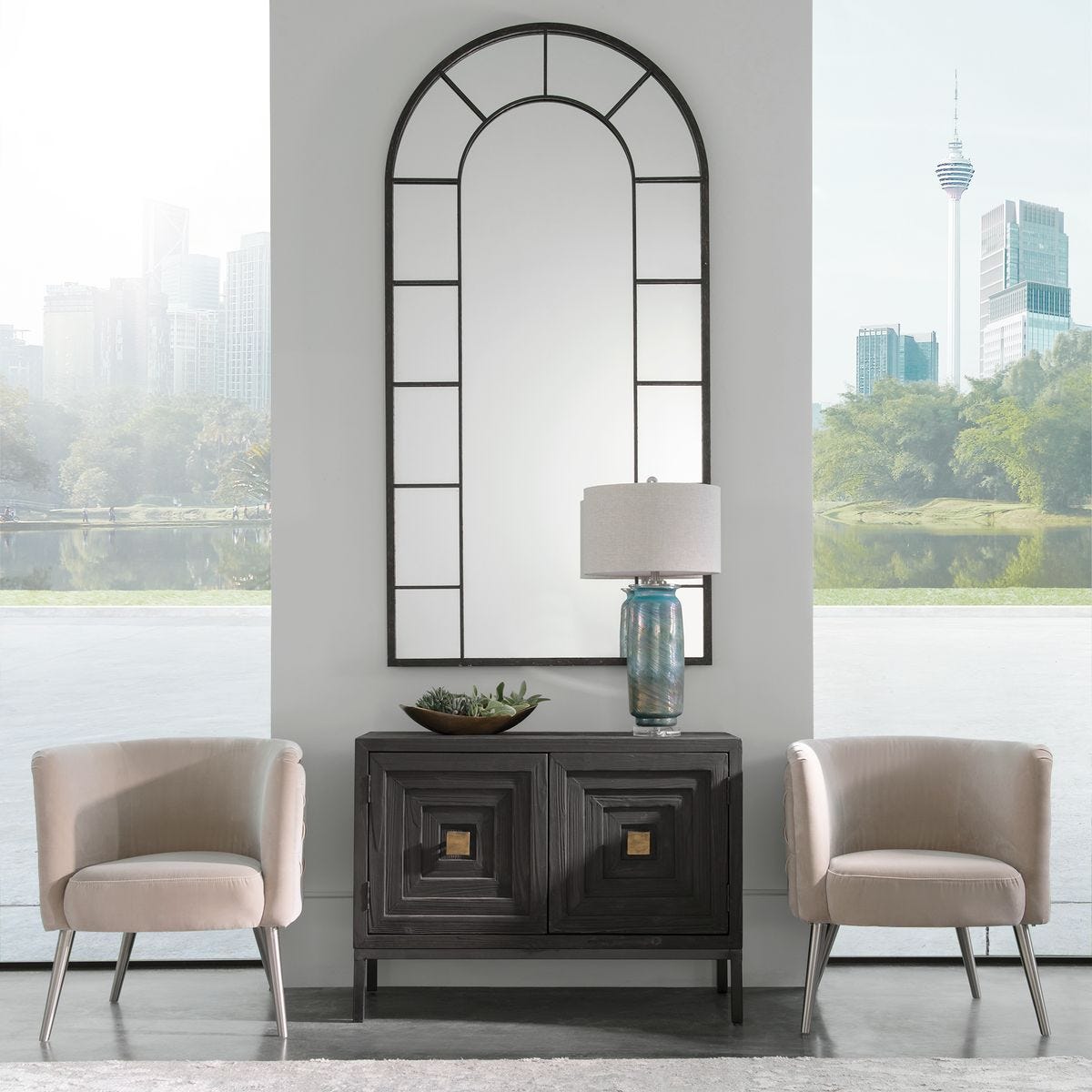 Dillingham Arch Mirror - full-length mirror for creating the illusion of space and light | Image 4 | InSTYLE Home & Rugs