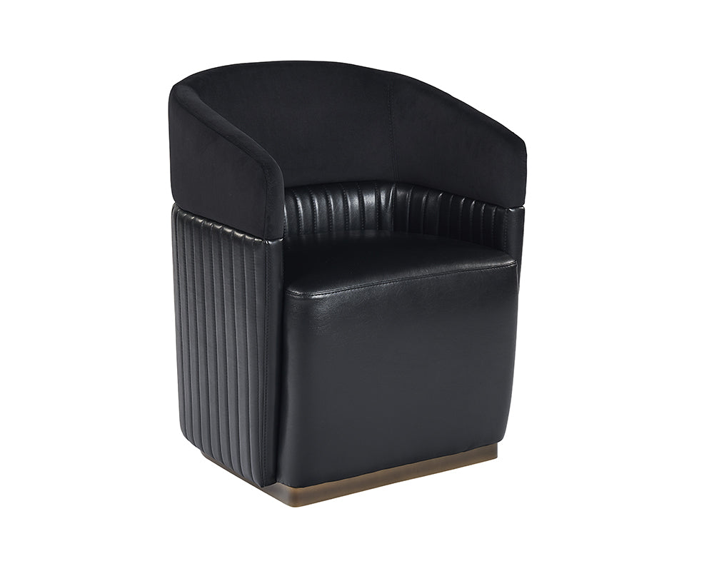 Genval Wheeled Lounge Chair - elegant seating for dining areas | Image 6 | InSTYLE Home & Rugs