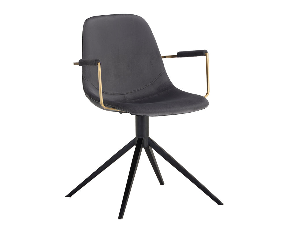 Cassius Swivel Dining Armchair - comfortable dining experience | Image 3 | InSTYLE Home & Rugs
