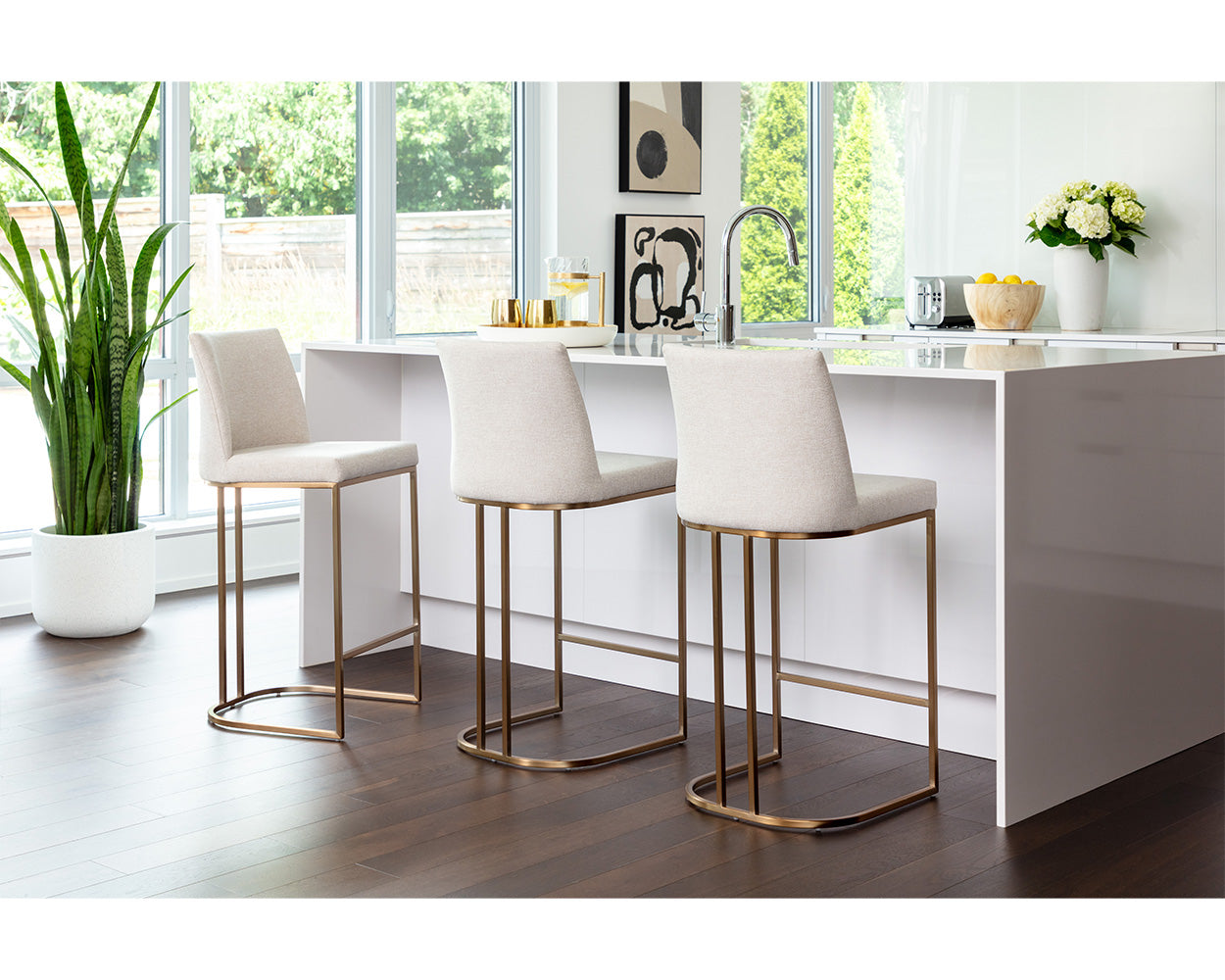 Rayla Counter Stool - sleek stools for kitchen bars | Image 3 | InSTYLE Home & Rugs
