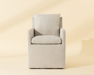 Glenrose Wheeled Dining Armchair - elegant seating for dining areas | Image 5 | InSTYLE Home & Rugs