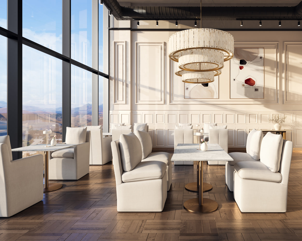Glenrose Wheeled Dining Armchair - elegant seating for dining areas | Image 3 | InSTYLE Home & Rugs
