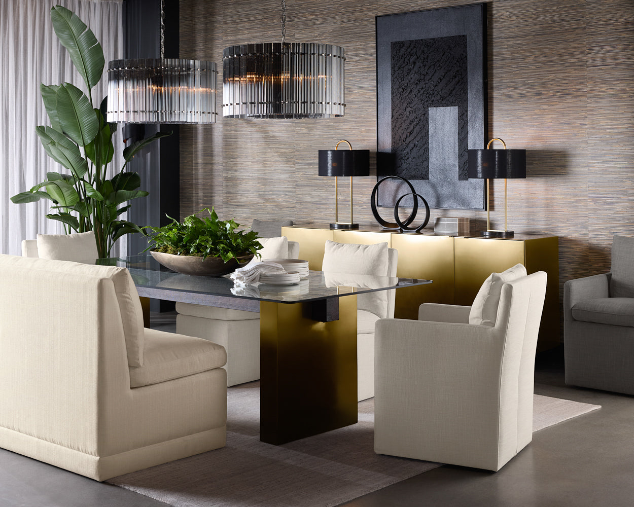 Glenrose Wheeled Dining Armchair - elegant seating for dining areas | Image 4 | InSTYLE Home & Rugs